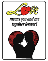 love means you and me printable greeting card