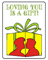 Printable Loving you is a gift greeting card