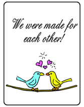 printable made for each other  greeting cards