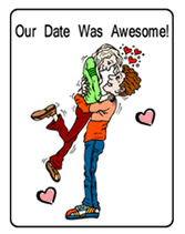 Printable awesome date greeting card
