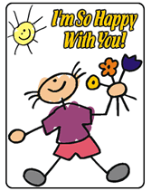 happy with you printable greeting card