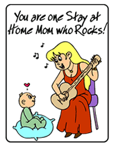 stay at home sing mom greeting cards