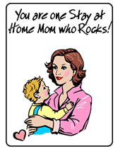 stay at home baby mom greeting card
