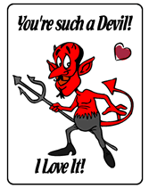 such a devil printable greeting card