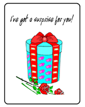 surprise for you printable greeting card