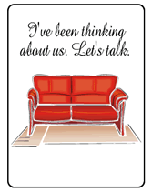 thinking about us printable greeting card