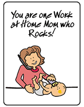 printable work at home mom greeting cards