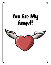 You are my angel printable greeting card