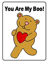 you are my boo printable greeting card