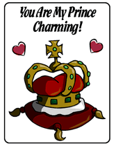 prince charming printable greeting card