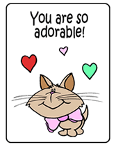 You are so Adorable printable greeting card