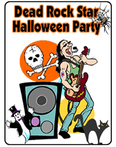 dead rock star party invitations