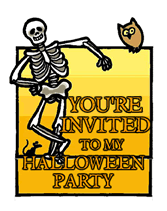 Halloween Party  Invitations Blue