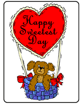 teddy bear happy sweetest day greetings card