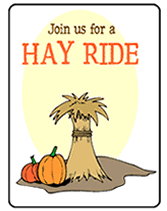 Printable Hay Ride Invitations