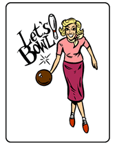 lets bowl printable party invitations