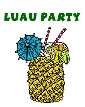 free luau party printable invitations