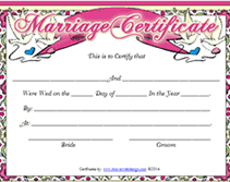 pink country free printable marriage certificates