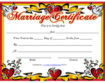 hearts dove free printable marriage certificates