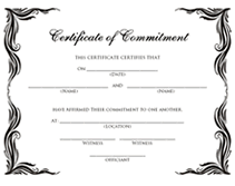 free victorian certificate of commitment to print