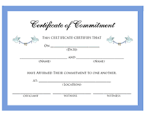 free download certificate of commitment pdf