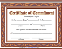 free printable certificate of commitment fancy frame free printable certificate of commitment fancy frame