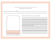 blank wedding guestbook page template