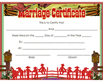 western free printable marriage certificates
