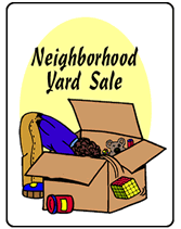 printable neighborhood yard sale invitations