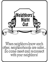 Neighbors'  NIght Out Party invitations