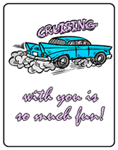 Cruising with you is so much fun Nostalgic greetings card