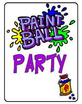 printable paint ball invitations