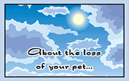Free Printable Pet Clouds Sympathy Greeting Cards Template