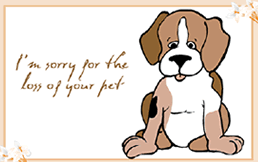 Printable Brown Puppy I'm Sorry For The Loss Of Your Pet Dog Sympathy Cards