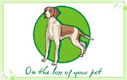 Free Printable Pet Pointer Dog Sympathy  Greeting Card