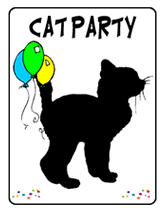 printable cat party invitations