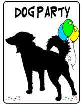 printable dog party invitations