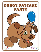 doggy daycare party invitations