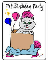 cat birthday party  invitations