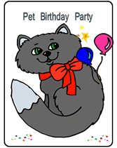 cat birthday party  invitations