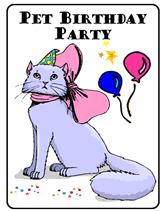 cat birthday party  invitations