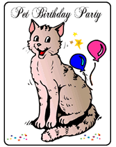 cat birthday party invitations