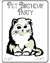 cat birthday party  invitations