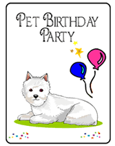 dog birthday party  invitations