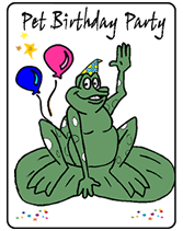 frog birthday party  invitations