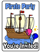 Printable Pirate Party Invitations