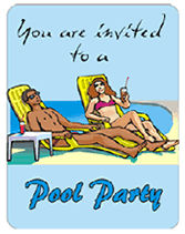 Pool Party Free Printable Invitations Templates