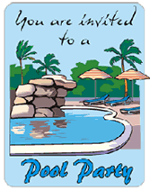 Pool Party Free Printable Invitations Templates