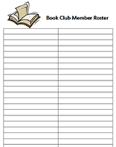 Book Club Member Roster Templates