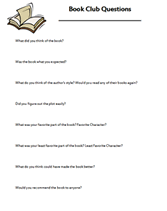 printable Book Club Questions
